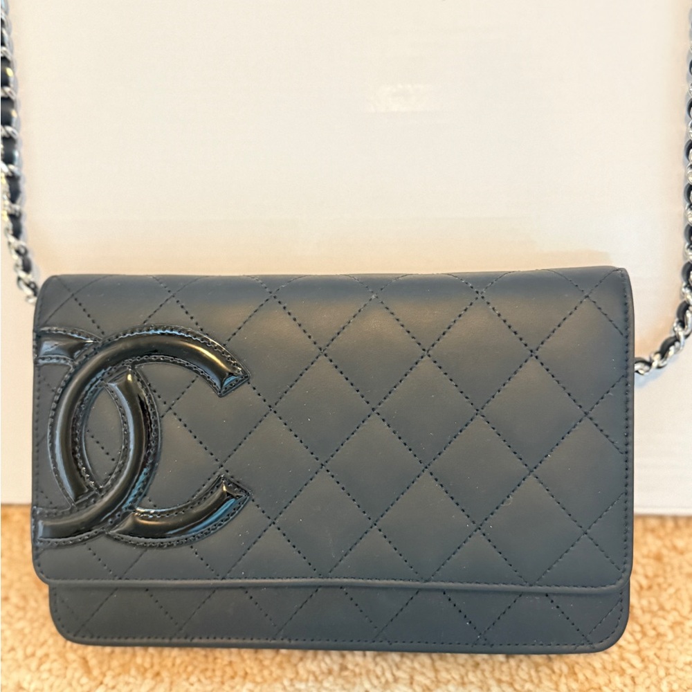 Authentic New Chanel Black Quilted Clutch - Picture 2 of 12